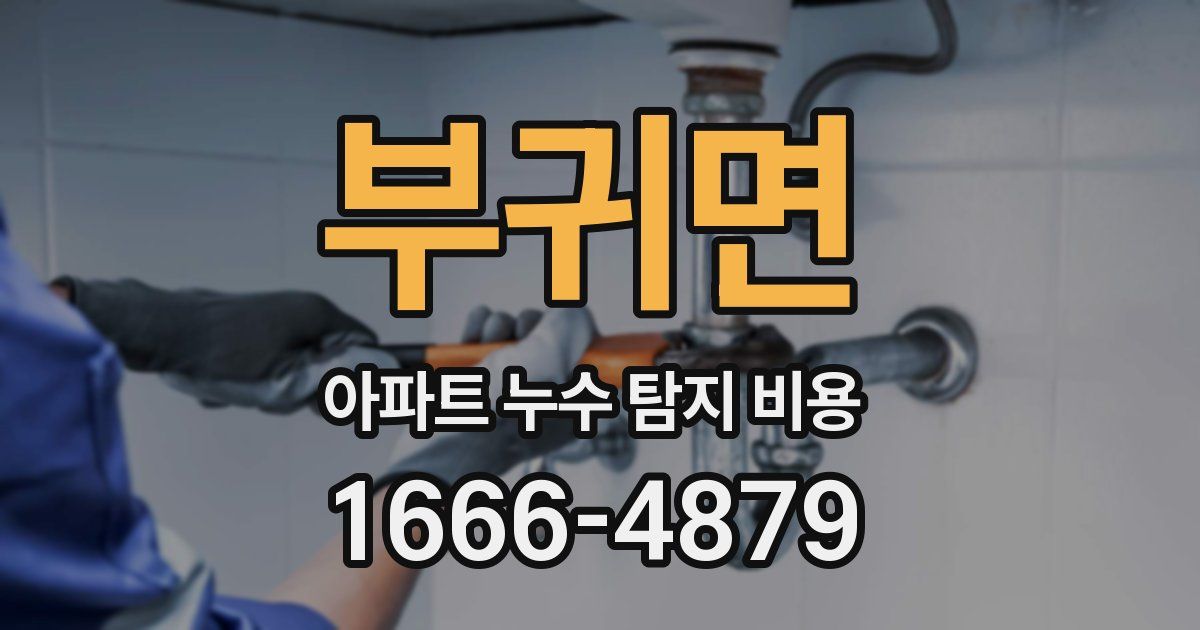 부귀면 아파트 누수 탐지 비용