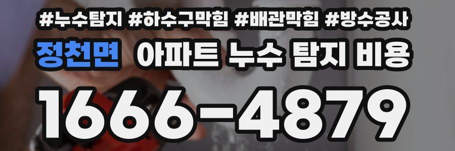 정천면 아파트 누수 탐지 비용