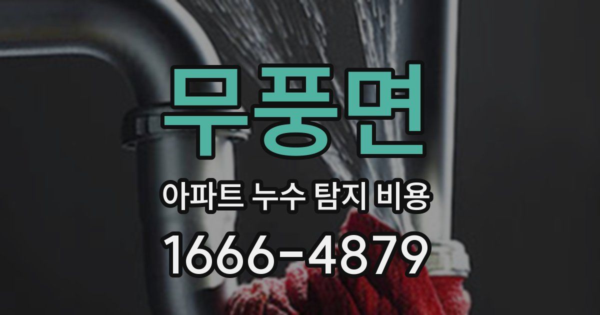 무풍면 아파트 누수 탐지 비용