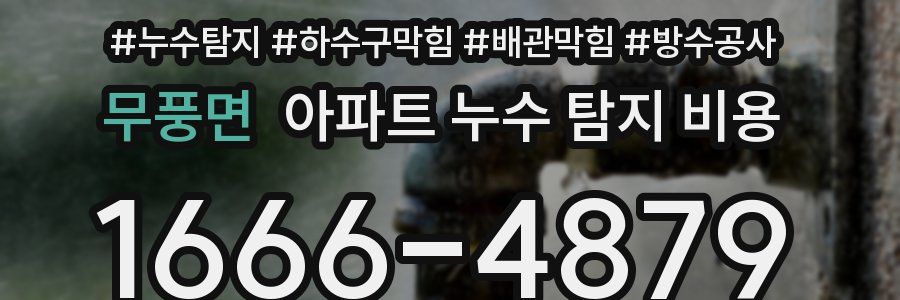 무풍면 아파트 누수 탐지 비용