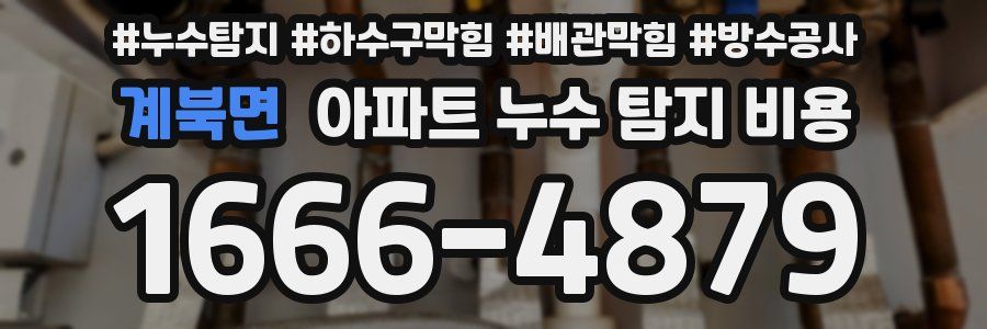 계북면 아파트 누수 탐지 비용