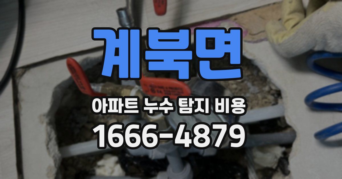 계북면 아파트 누수 탐지 비용