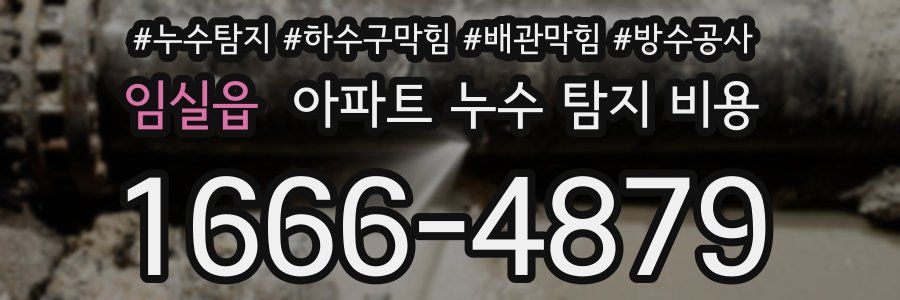 임실읍 아파트 누수 탐지 비용