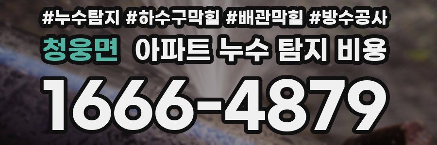청웅면 아파트 누수 탐지 비용