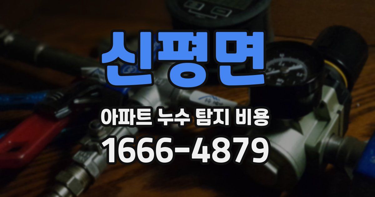 신평면 아파트 누수 탐지 비용