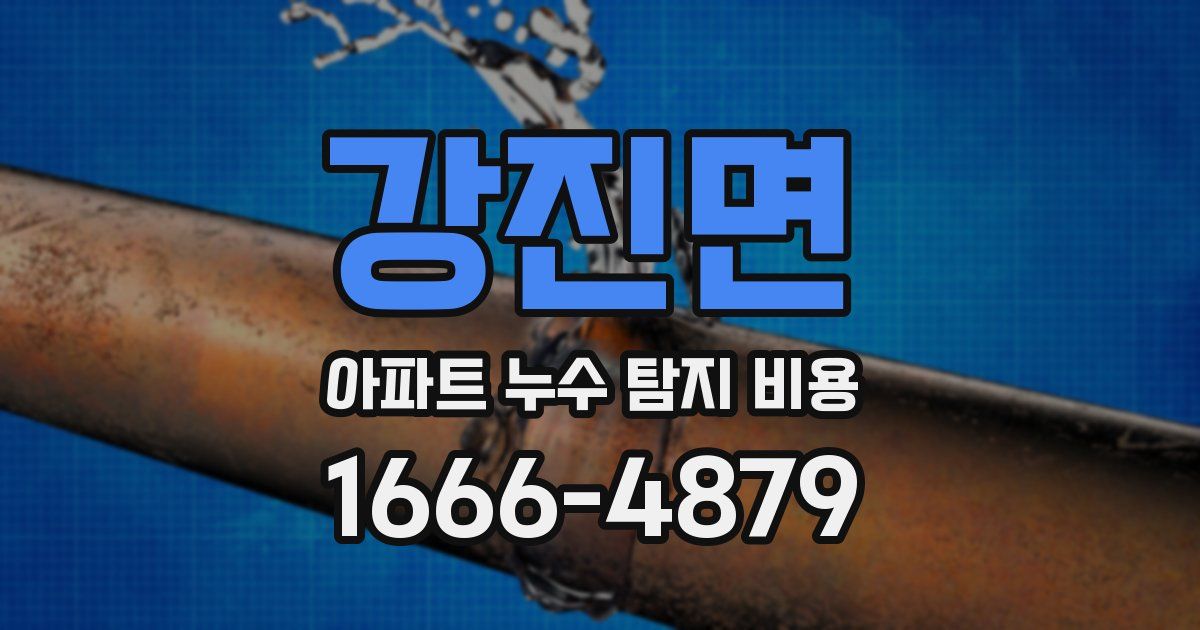 강진면 아파트 누수 탐지 비용