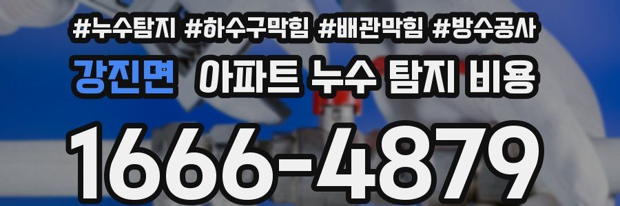 강진면 아파트 누수 탐지 비용