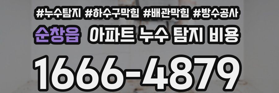 순창읍 아파트 누수 탐지 비용