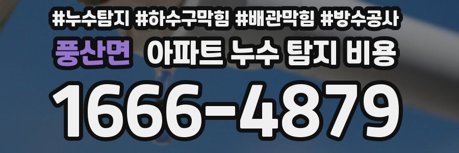 풍산면 아파트 누수 탐지 비용