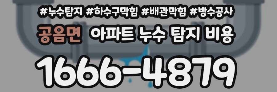 공음면 아파트 누수 탐지 비용
