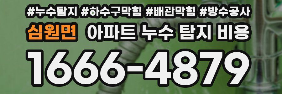 심원면 아파트 누수 탐지 비용