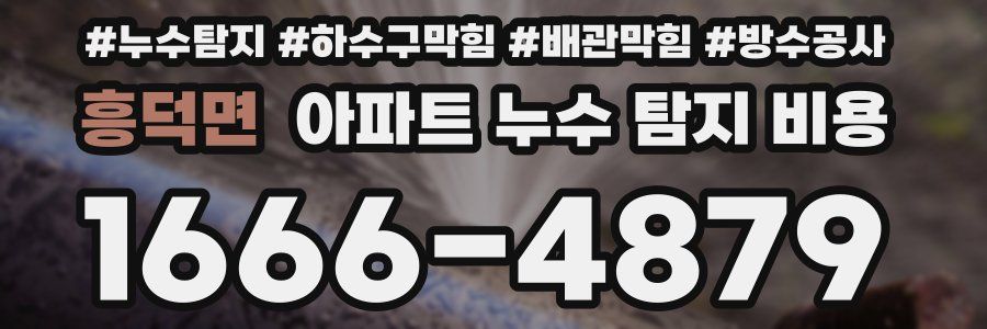 흥덕면 아파트 누수 탐지 비용