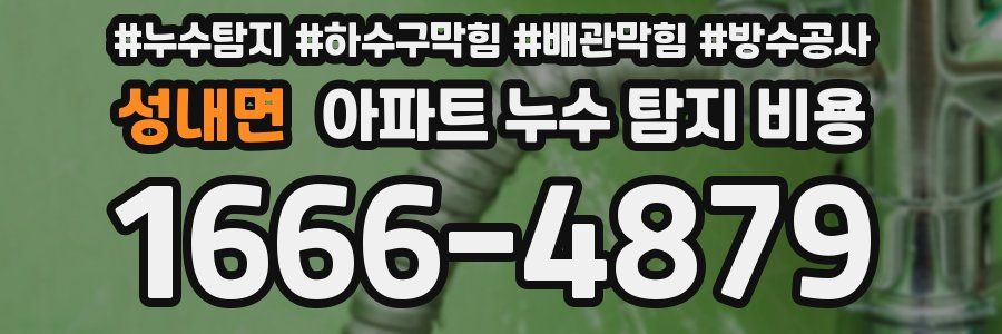 성내면 아파트 누수 탐지 비용