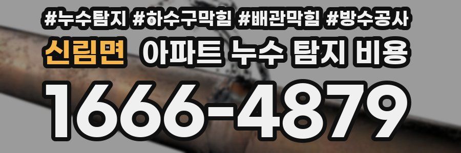 신림면 아파트 누수 탐지 비용