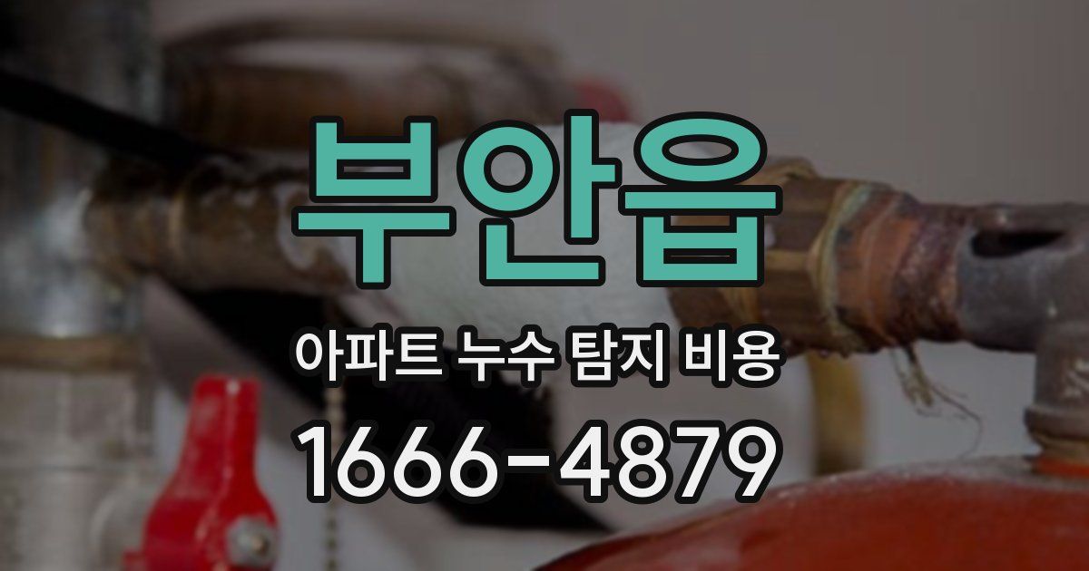 부안읍 아파트 누수 탐지 비용