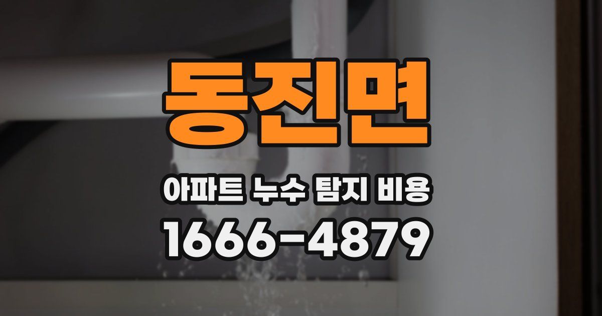 동진면 아파트 누수 탐지 비용