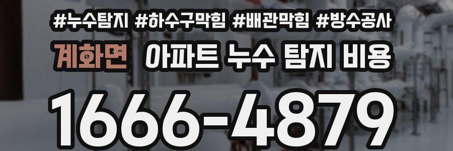 계화면 아파트 누수 탐지 비용