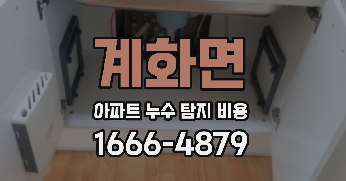 계화면 아파트 누수 탐지 비용
