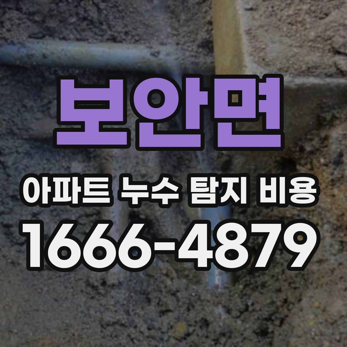 보안면 아파트 누수 탐지 비용