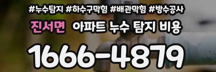 진서면 아파트 누수 탐지 비용
