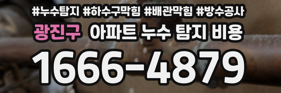 광진구 아파트 누수 탐지 비용