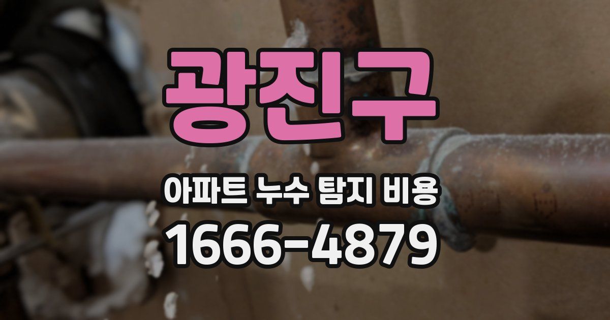 광진구 아파트 누수 탐지 비용