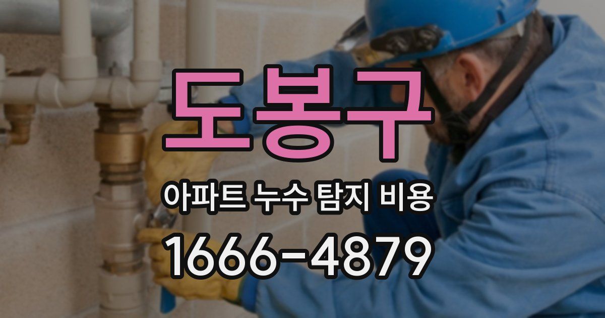 도봉구 아파트 누수 탐지 비용