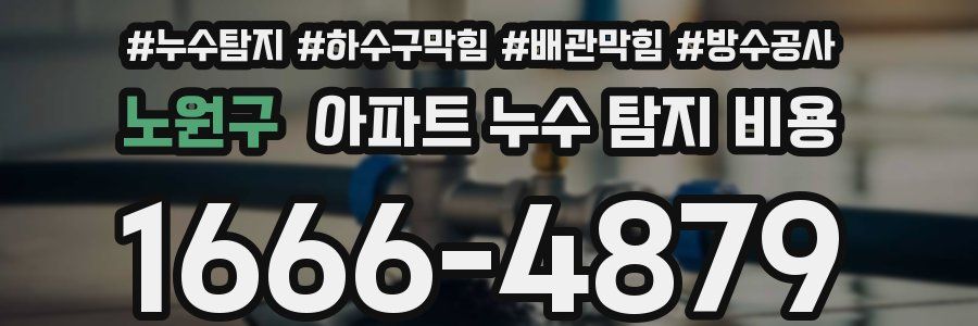 노원구 아파트 누수 탐지 비용