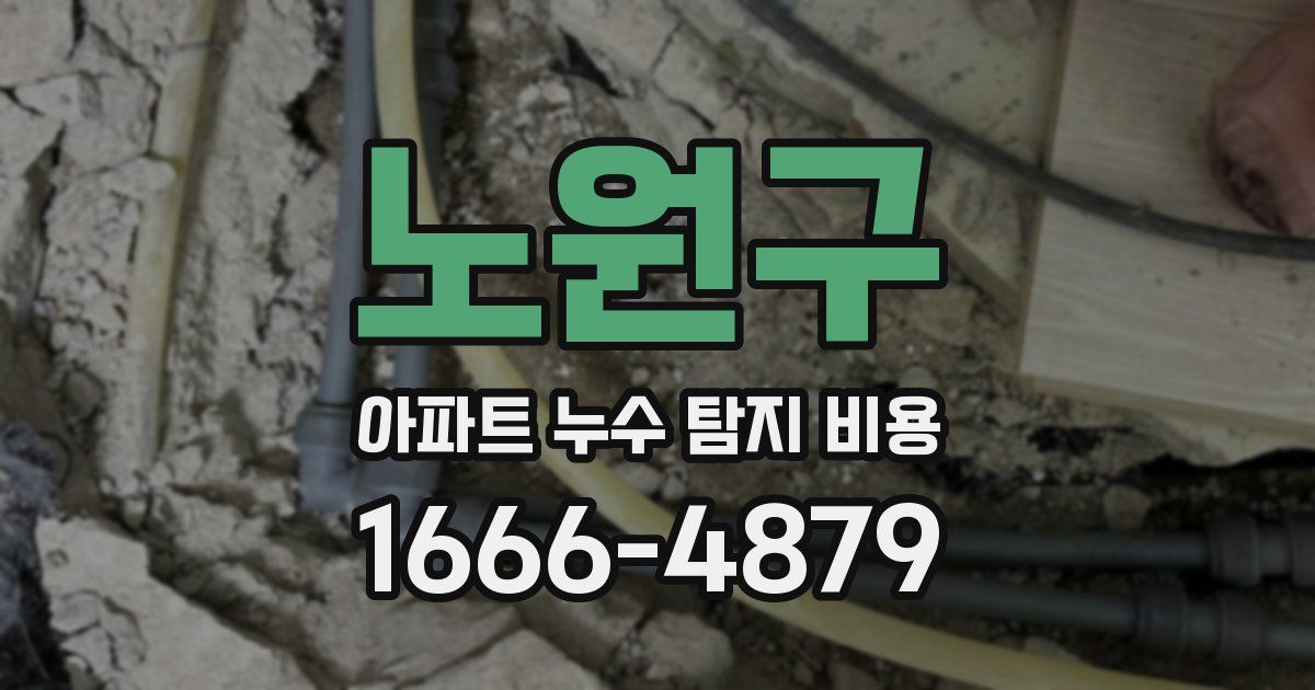 노원구 아파트 누수 탐지 비용