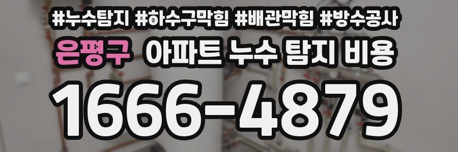 은평구 아파트 누수 탐지 비용