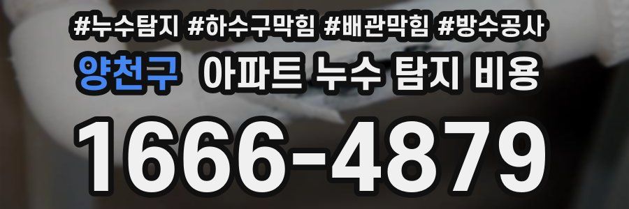양천구 아파트 누수 탐지 비용