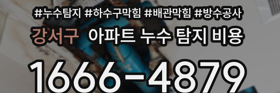 강서구 아파트 누수 탐지 비용