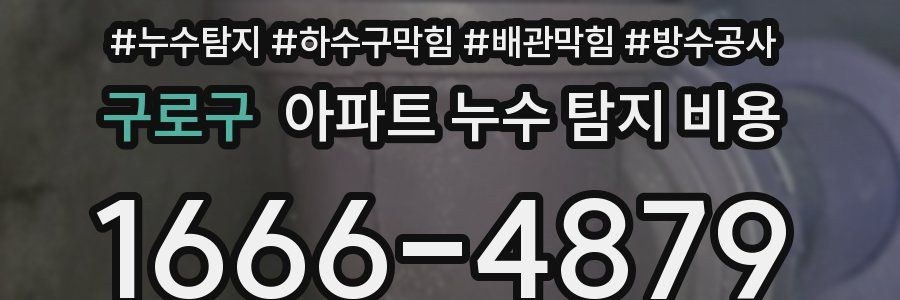 구로구 아파트 누수 탐지 비용