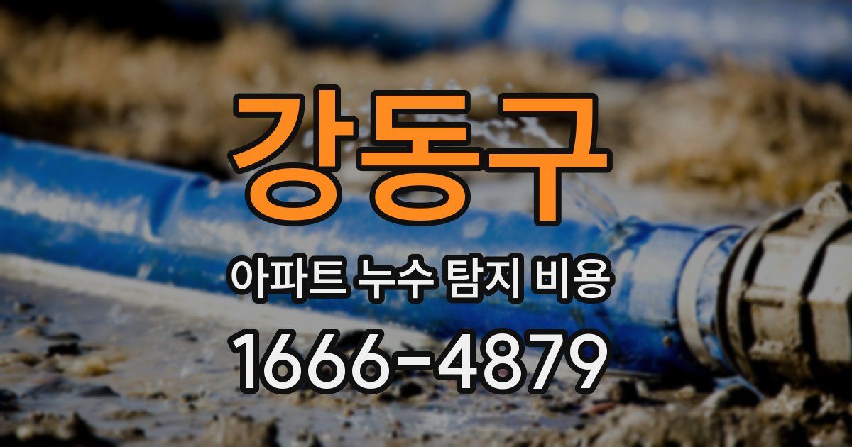 강동구 아파트 누수 탐지 비용