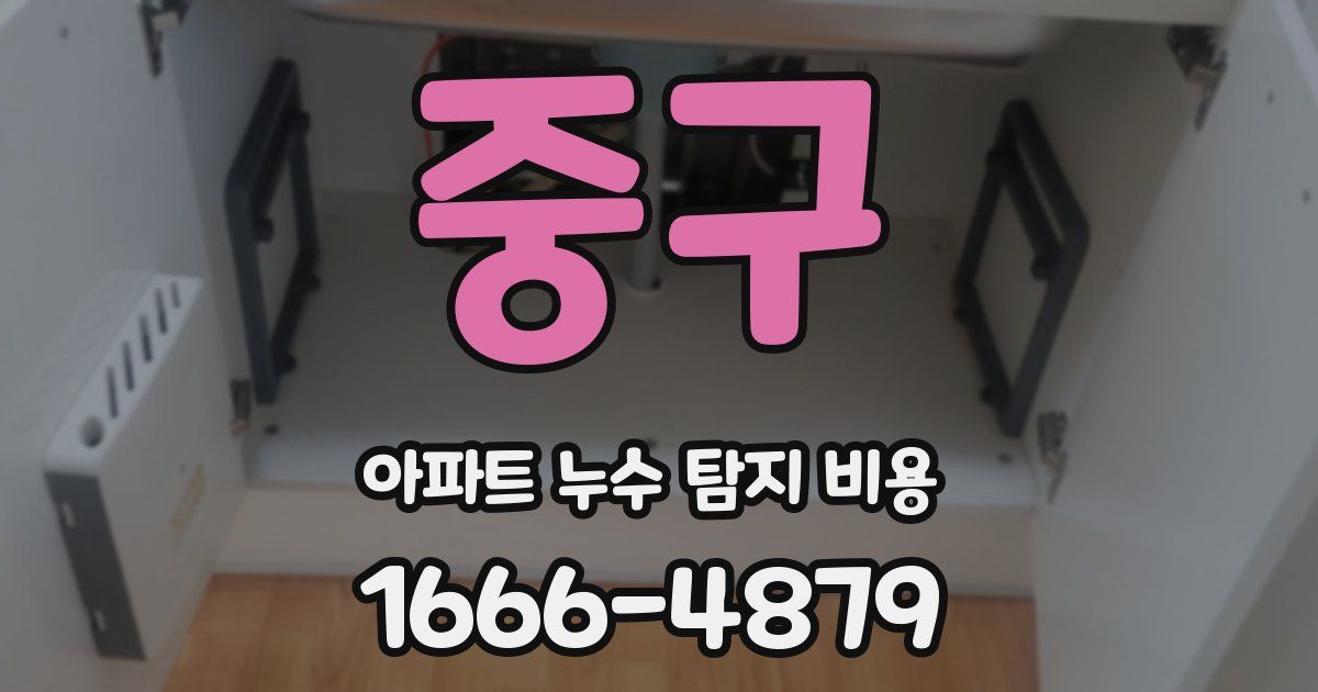 중구 아파트 누수 탐지 비용