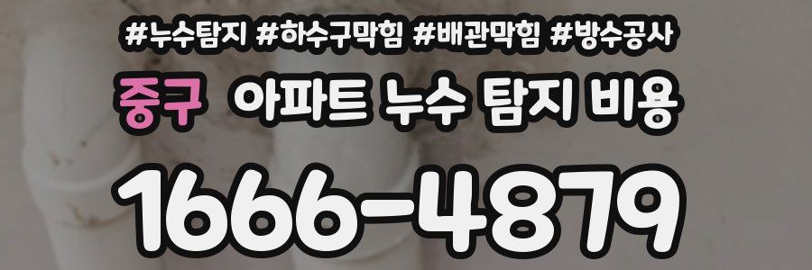 중구 아파트 누수 탐지 비용