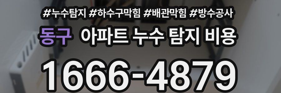 동구 아파트 누수 탐지 비용