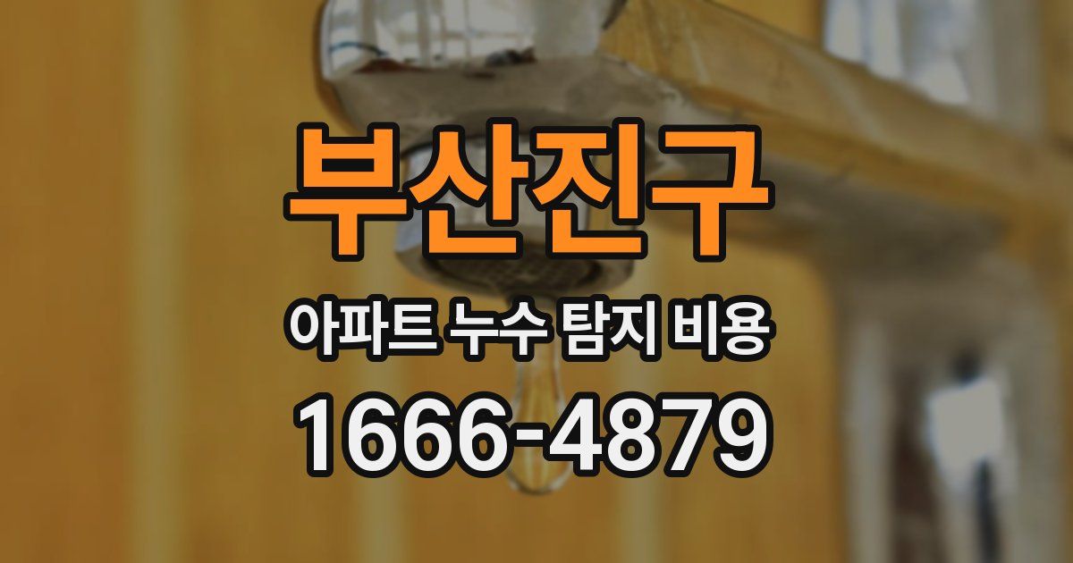 부산진구 아파트 누수 탐지 비용