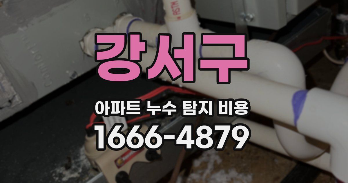 강서구 아파트 누수 탐지 비용