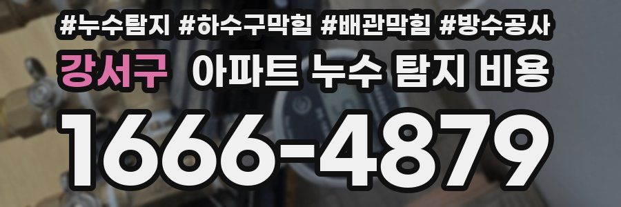 강서구 아파트 누수 탐지 비용