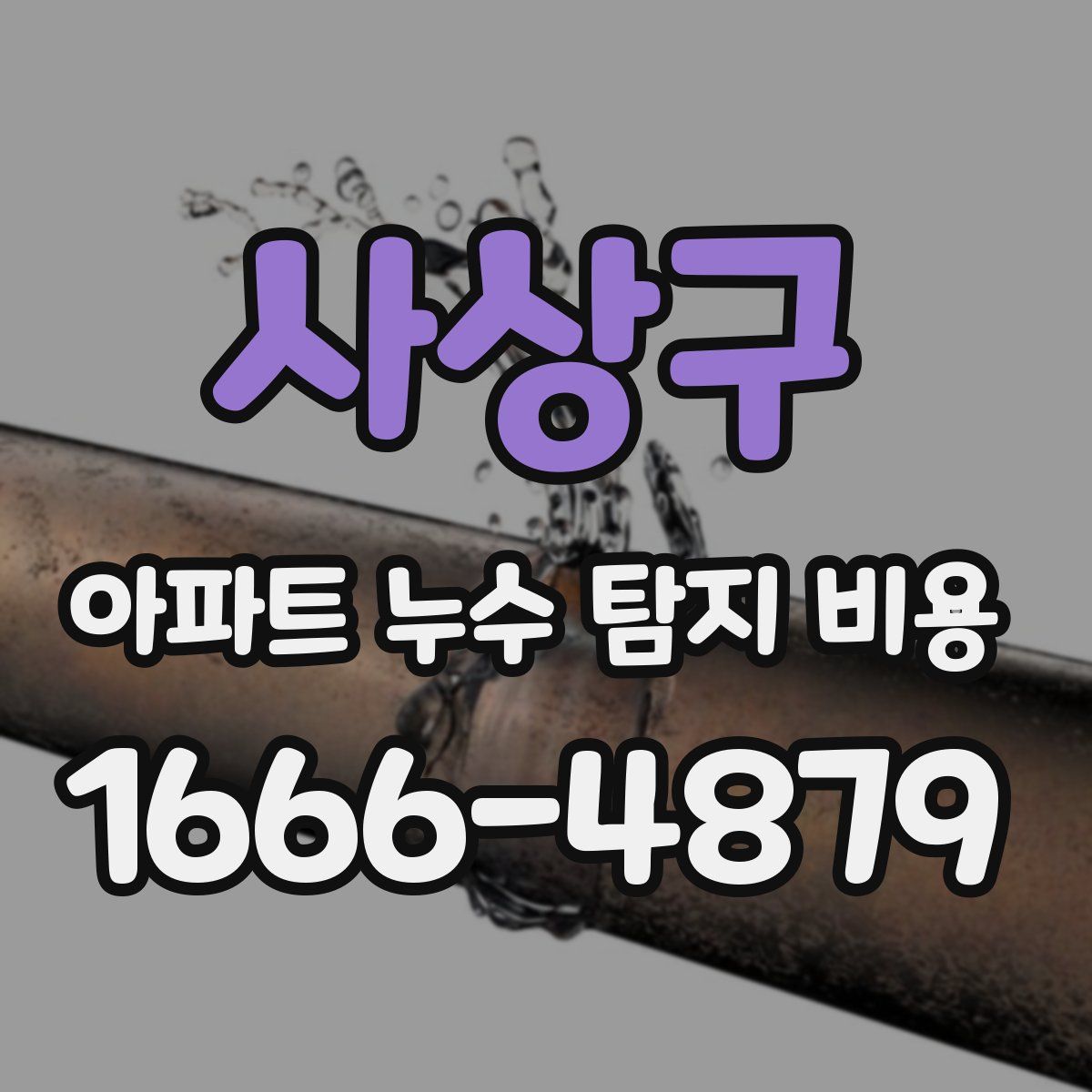 사상구 아파트 누수 탐지 비용