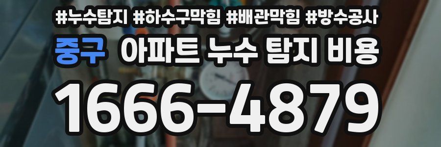 중구 아파트 누수 탐지 비용