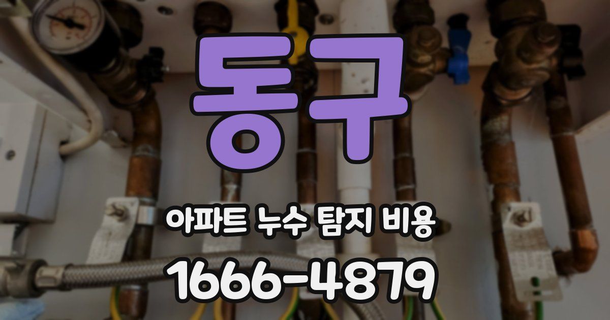 동구 아파트 누수 탐지 비용