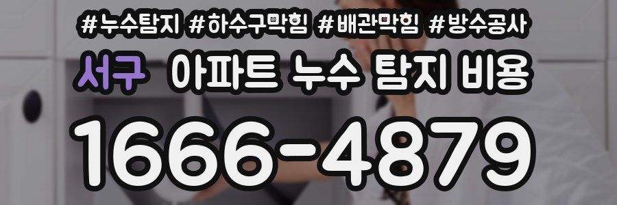 서구 아파트 누수 탐지 비용