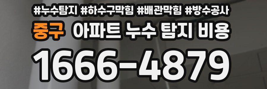 중구 아파트 누수 탐지 비용