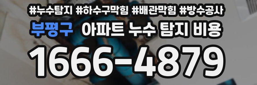 부평구 아파트 누수 탐지 비용