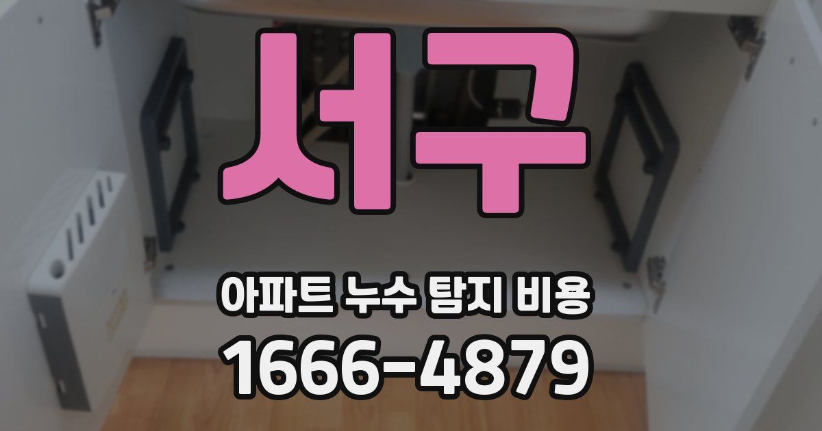서구 아파트 누수 탐지 비용