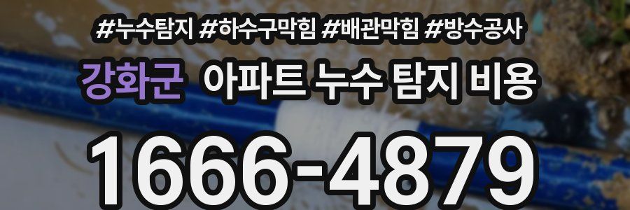 강화군 아파트 누수 탐지 비용