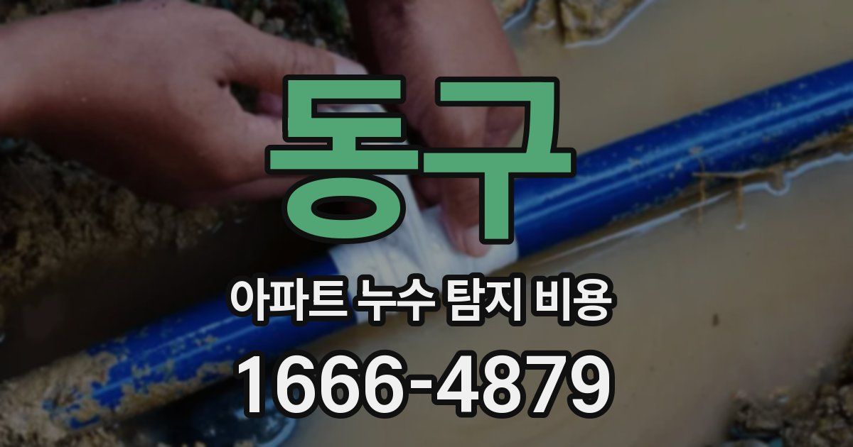 동구 아파트 누수 탐지 비용