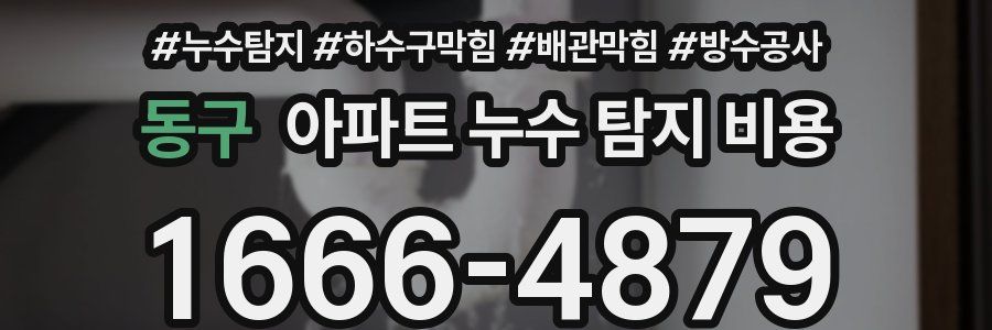 동구 아파트 누수 탐지 비용